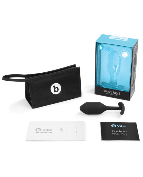 b-Vibe Weighted Snug Plug 2 - 114 g Black - Image 5