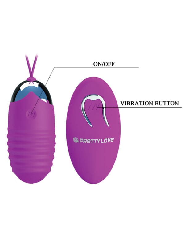 Pretty Love Jessica 12 Function Egg Vibrator - Fuchsia - Image 5