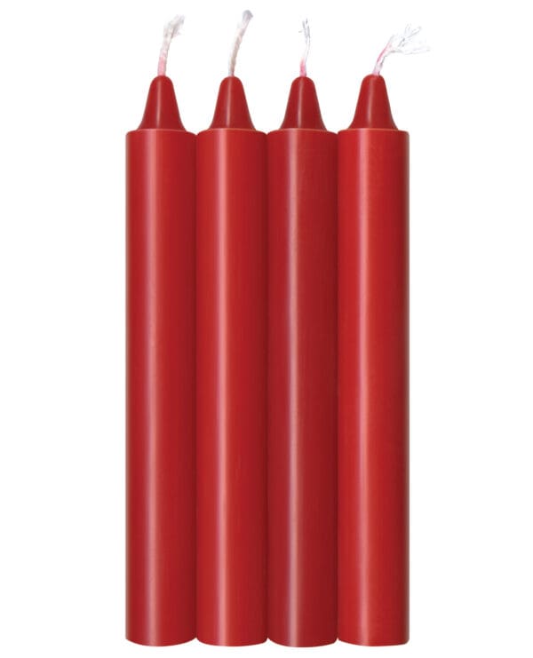 The 9's Make Me Melt Sensual Warm Drip Candles - Red Hot Pack of 4 - Image 2