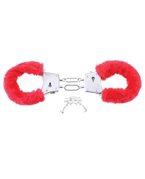 Fetish Fantasy Series Beginner's Furry Cuffs - Red - Image 3