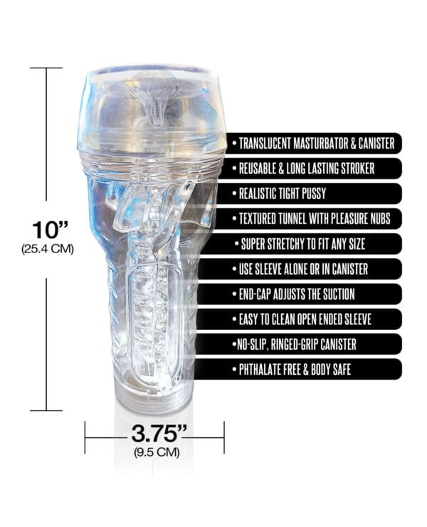 MSTR B8 In the Clear Pussy Stroker - Clear - Image 5