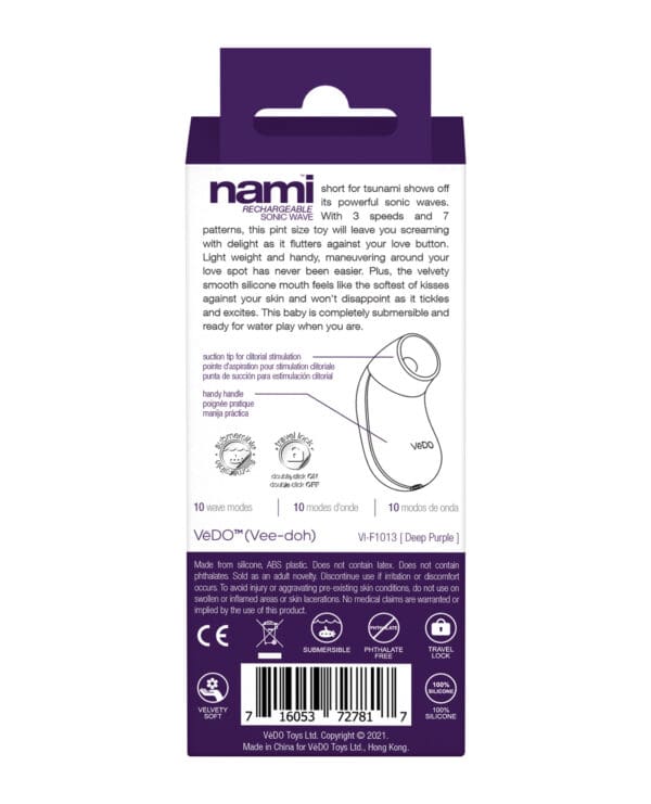 VeDO Nami Rechargeable Sonic Vibe - Deep Purple - Image 2