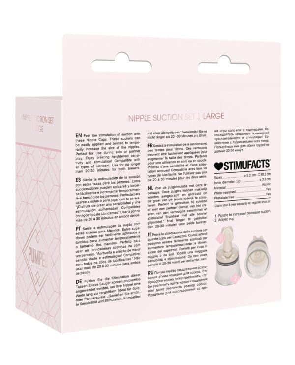 Shots Pumped Nipple Suctions Set - Large Clear - Image 2
