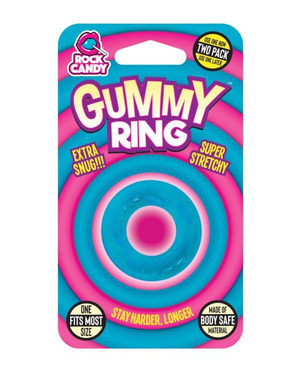 Rock Candy Gummy Ring - Blue - Image 2