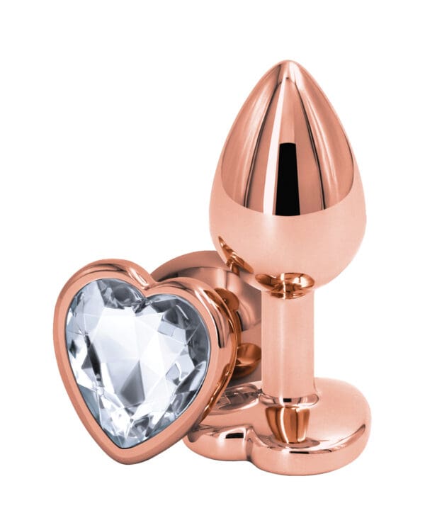Rear Assets Rose Gold Heart Small - Clear - Image 2