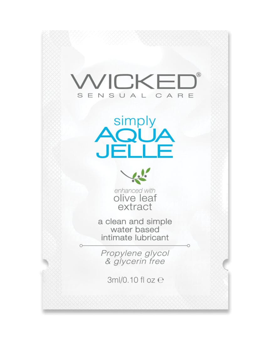 Wicked Sensual Care Simply Aqua Jelle Water Based Lubricant - .1 oz
