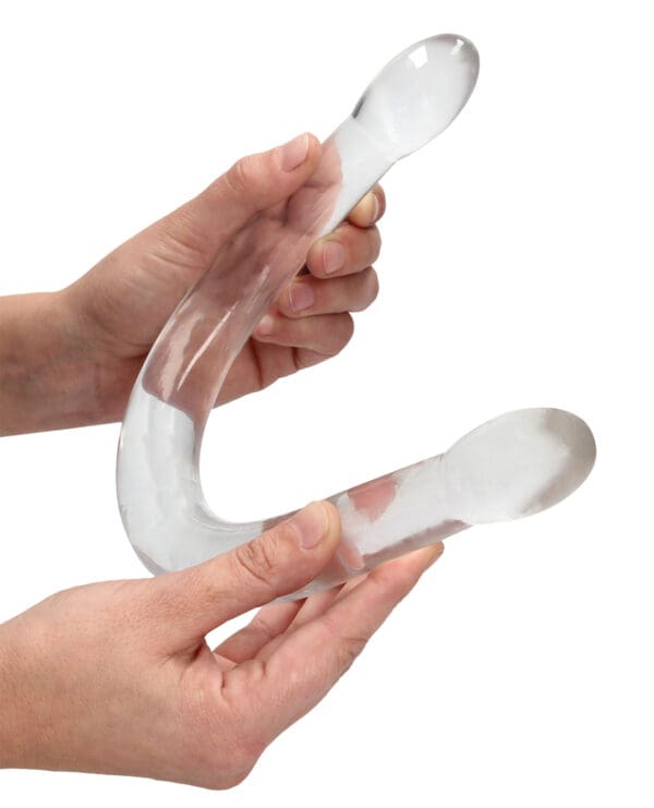 Shots RealRock Crystal Clear 17" Double Dildo  - Transparent - Image 3