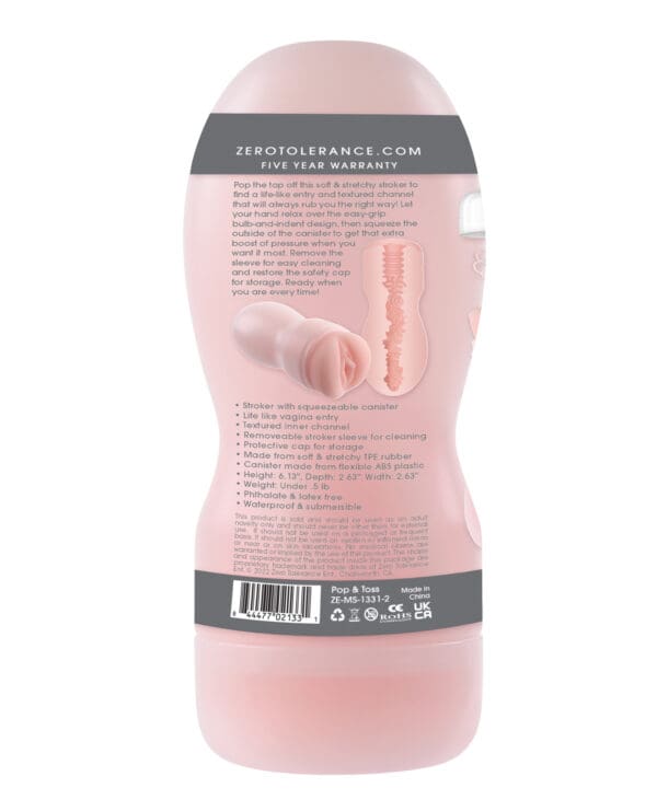 Zero Tolerance Pop & Toss Stroker - Light - Image 2