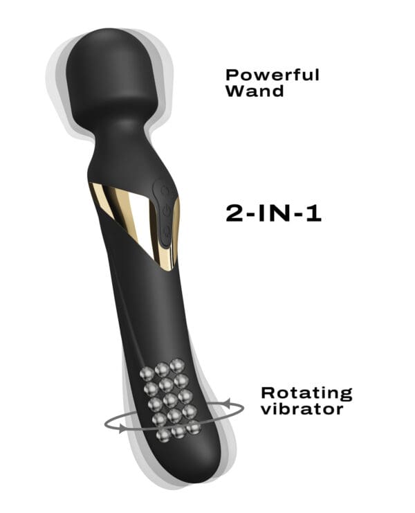 Dorcel Dual Orgasms Wand - Black/Gold - Image 3