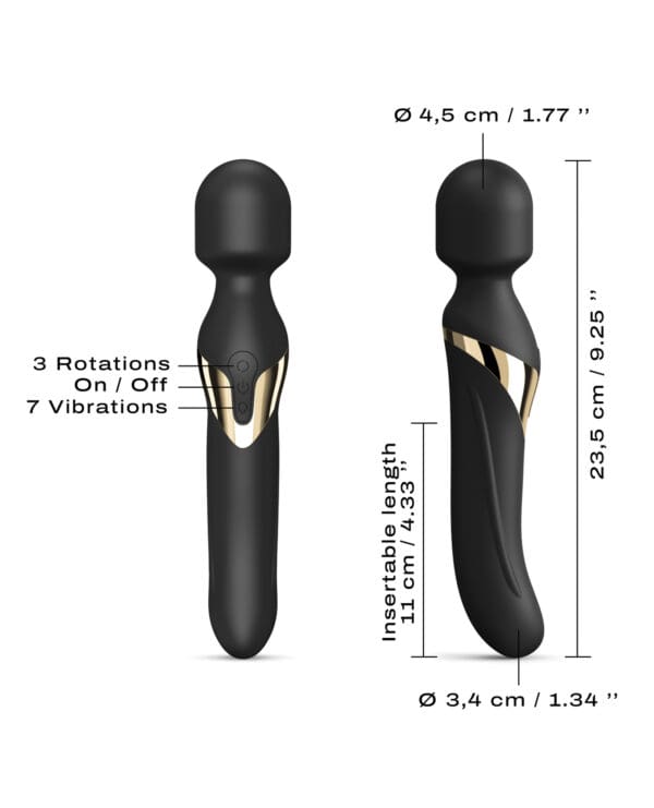 Dorcel Dual Orgasms Wand - Black/Gold - Image 4