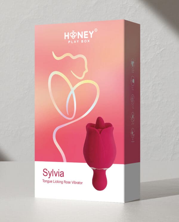 Sylvia Tongue Licking Rose Vibrator - Red - Image 5
