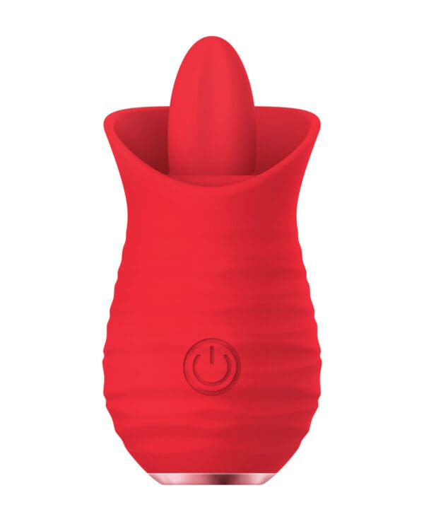Luv Inc. Tongue Flickering Vibrator - Red - Image 2