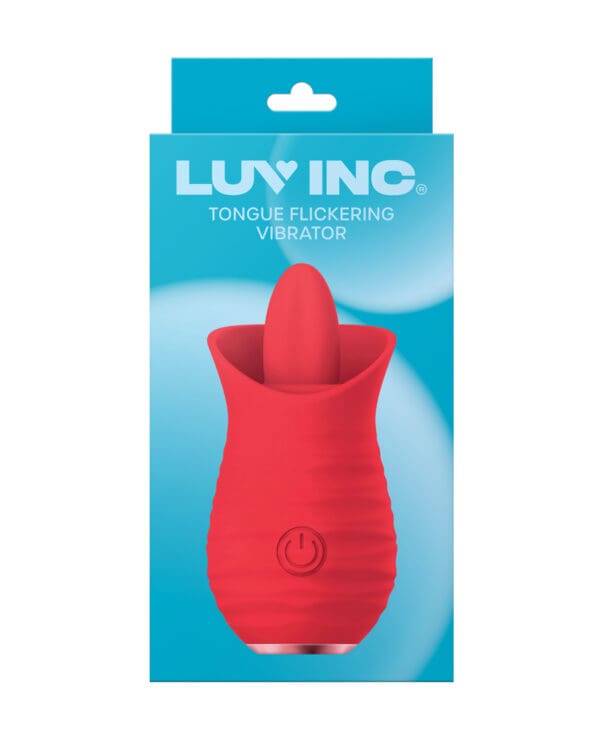 Luv Inc. Tongue Flickering Vibrator - Red - Image 4