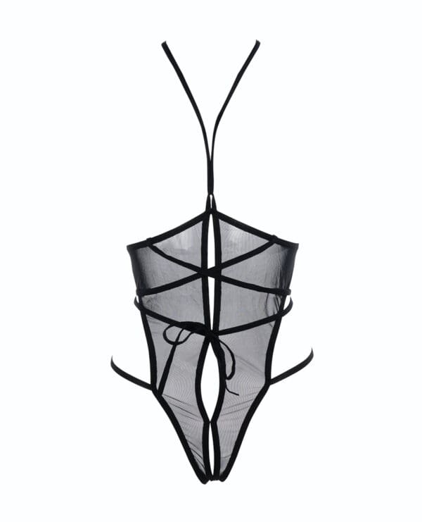Allure Nicola Open Cup Mesh Teddy Black S/M - Image 4
