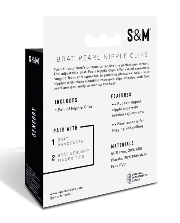 Sex & Mischief Brat Pearl Nipple Clips - Image 2