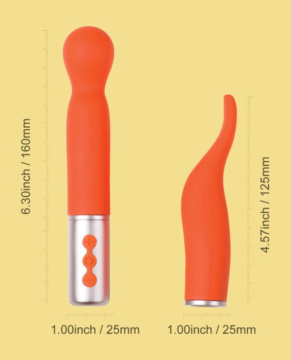 The Naughty Collection Interchangeable Heads Vibrator - Coral Bundle - Image 3