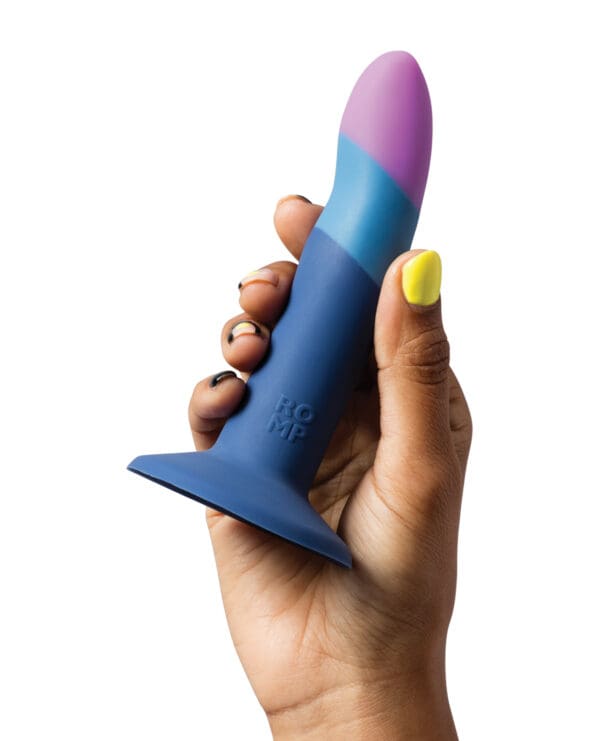 ROMP Piccolo 3 Color 5.5" Dildo Pegging Kit - Blue - Image 4