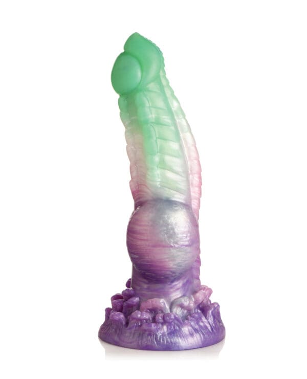 Creature Cocks Aqua Phoenix Silicone Dildo - Multi Color - Image 2