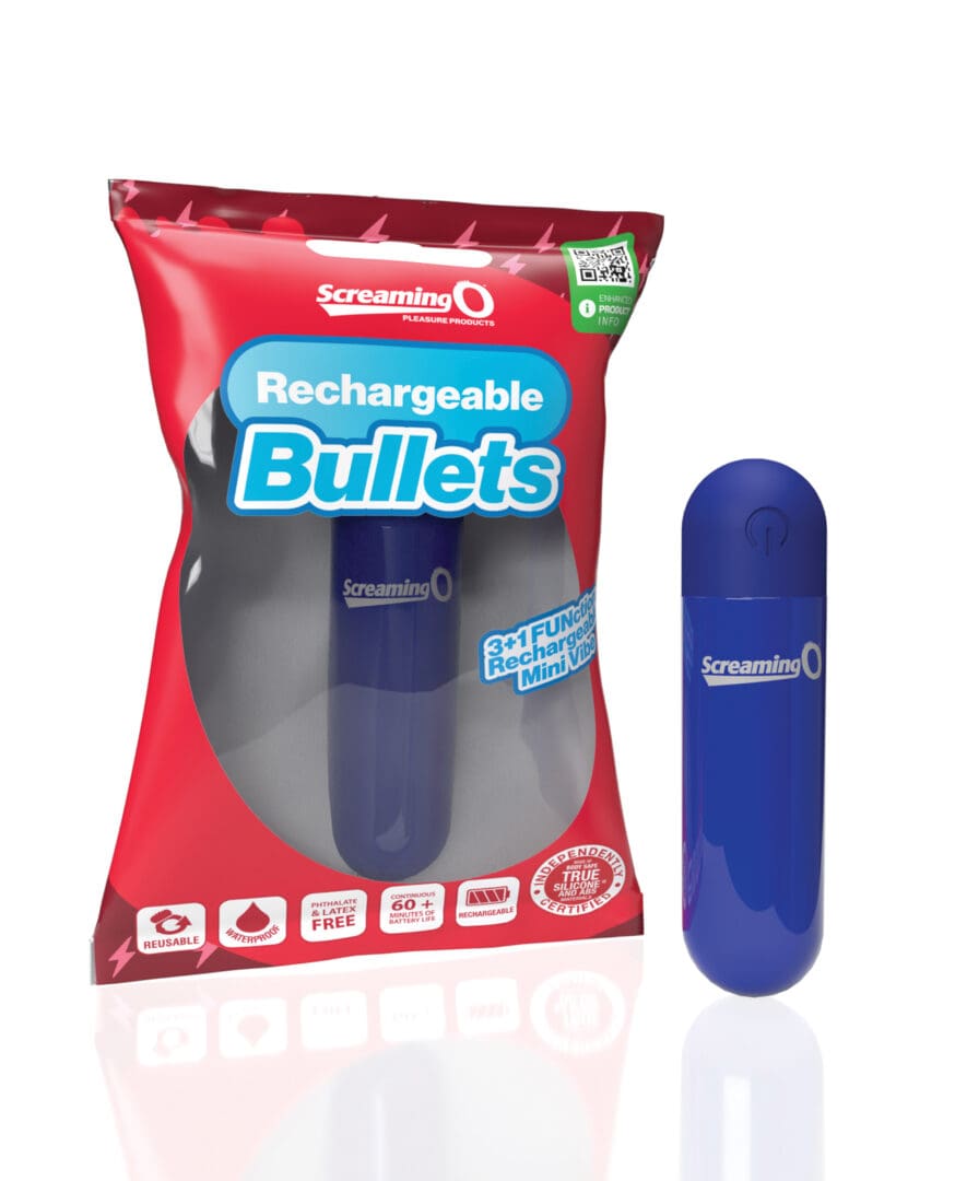 Screaming O Rechargeable Bullets - Blue