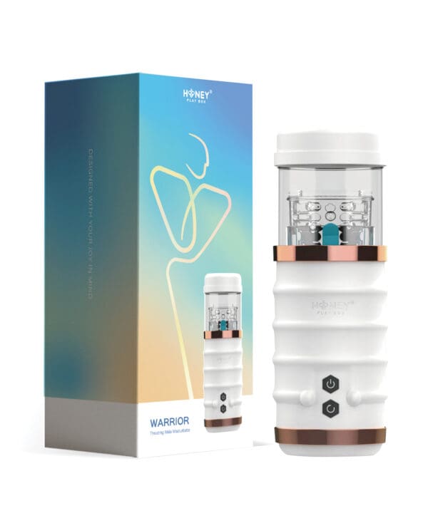 Warrior Auto Thrusting Male Masturbator - White - Image 5