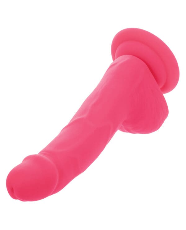 Silicone Studs Neon 6" Dildo - Pink - Image 3