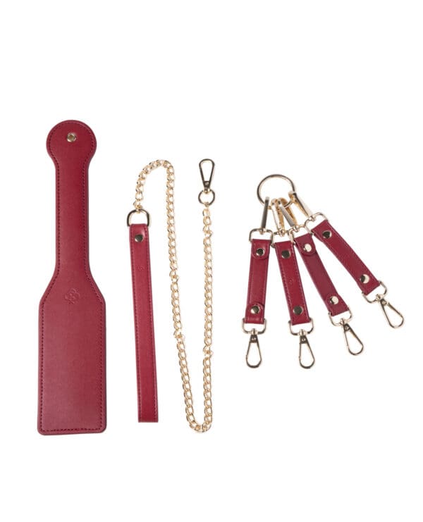 Kinky Play Box Red Passion 8 pc Set Bondage Kit - Red - Image 5