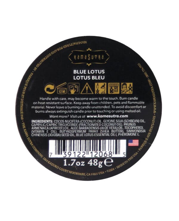 Kama Sutra Sex Magnet Massage Candle - Blue Lotus - Image 2
