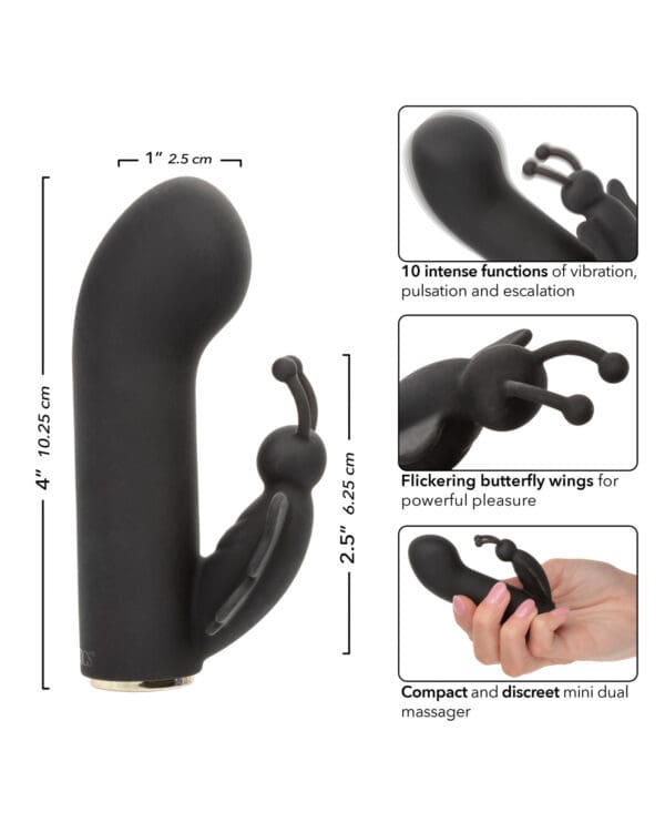 Raven Butterfly G-Spot Vibrator - Black - Image 4