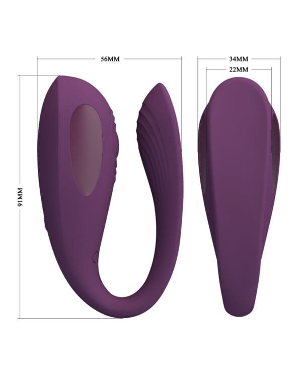 Pretty Love Aari Thumping Dual Vibrator - Purple - Image 4