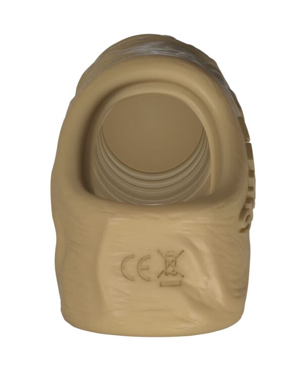 Shaft Flexskin Liquid Silicone 7.8" Vibrating Sheath - Oak - Image 4