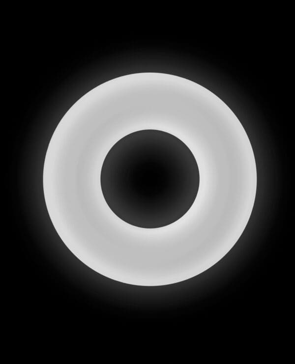 Firefly Glow in the Dark Bubble Cock Ring - Small, White - Image 3
