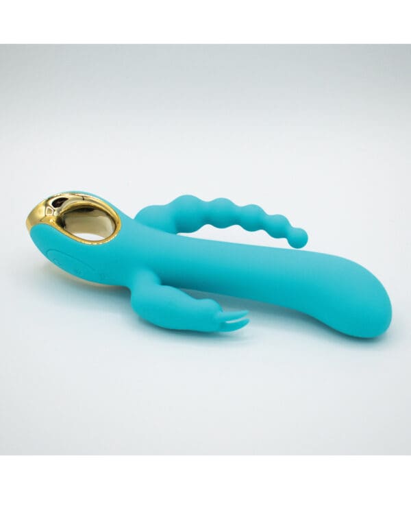 Natalie's Toy Box Mighty Magic Clit, G-Spot & Anal Vibrator - Aqua - Image 2