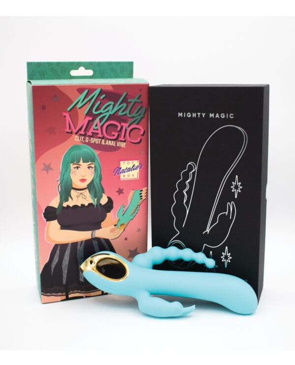 Natalie's Toy Box Mighty Magic Clit, G-Spot & Anal Vibrator - Aqua - Image 4
