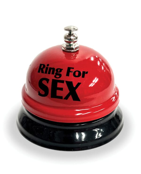 Ring the Bell for Sex Desk Bell - Red/Black - Image 2