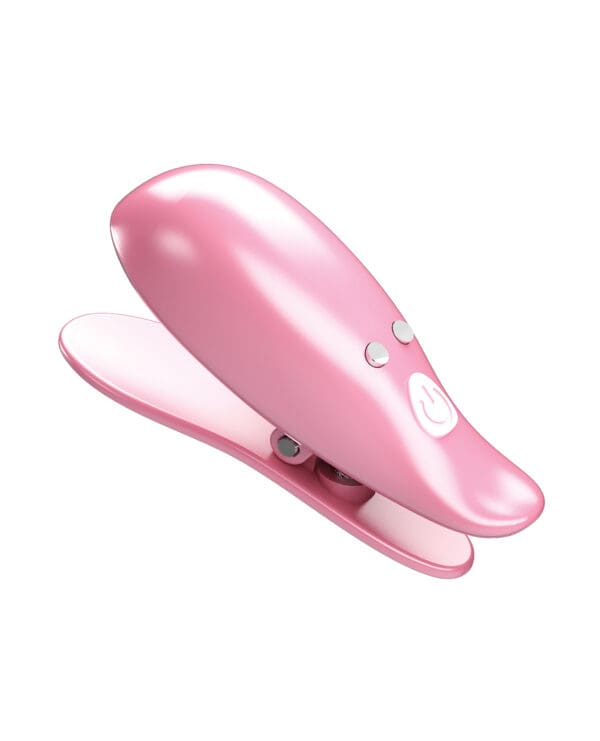 Pretty Love Leaf Wireless Vibrating Nipple Clamps - Pink - Image 3