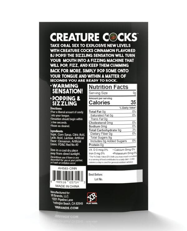 Creature Cocks CC Bj Pops! - Warming Cinnamon - Image 3