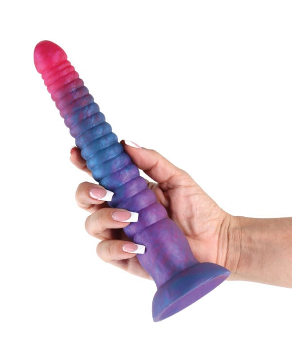Colours Stacked 9" Dildo - Pink/Blue - Image 3