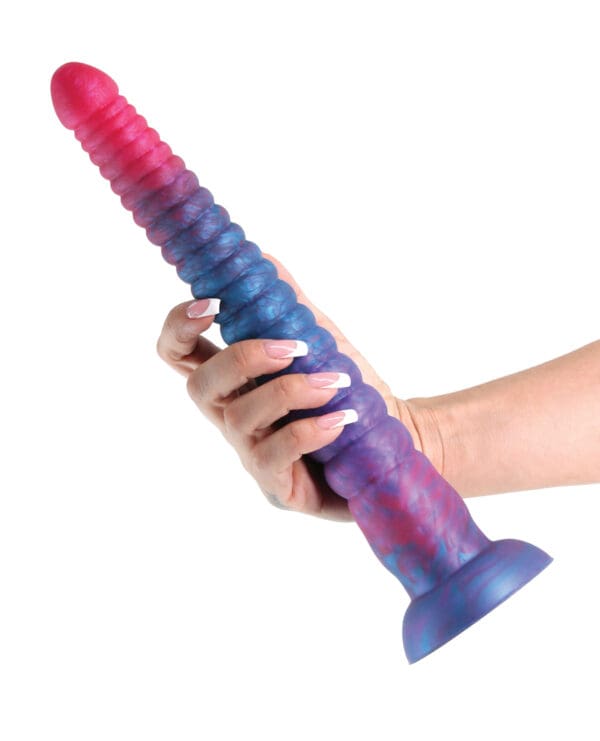 Colours Stacked 12" Dildo - Pink/Blue - Image 3