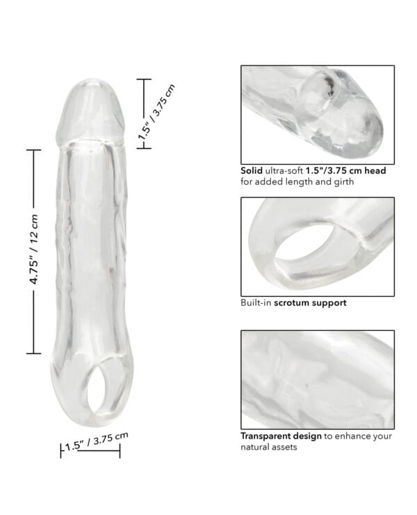 Performance Maxx 6.5" Penis Extension - Clear - Image 5