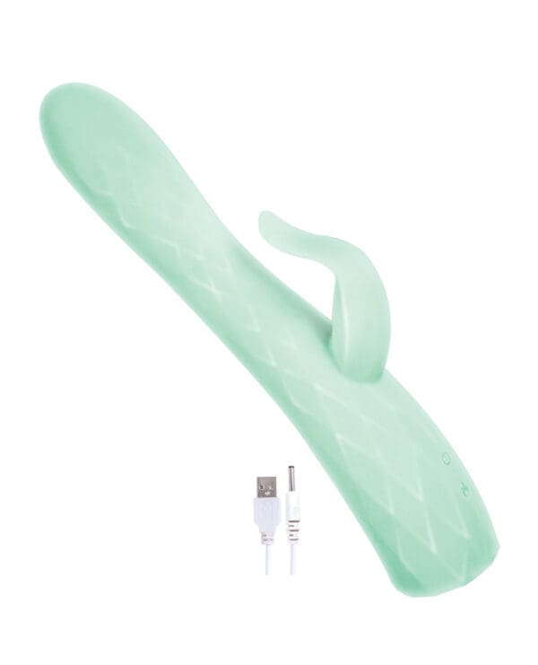 Goddess Heat-up & Rotating Vibrator - Aqua - Image 3