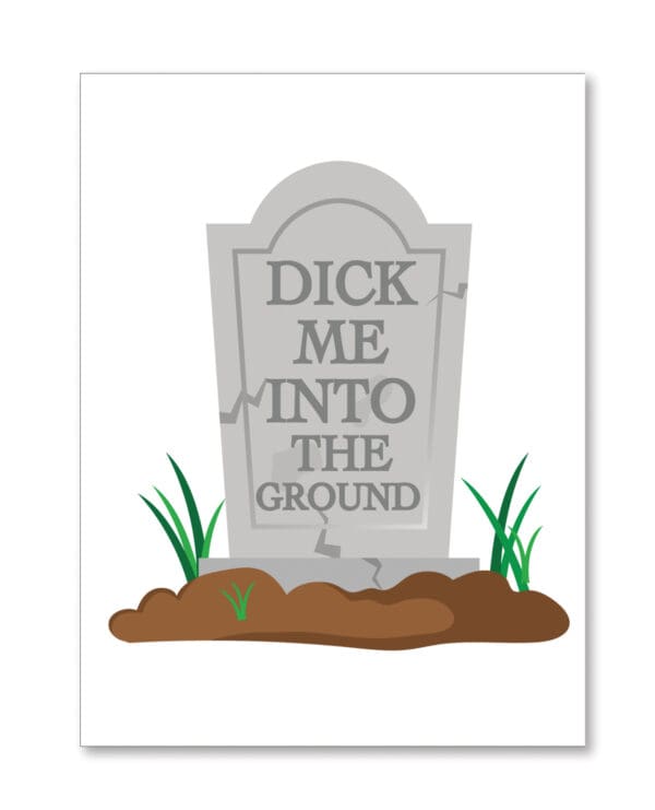 Halloween Dick In Ground Greeting Card w/Sticker - Image 2