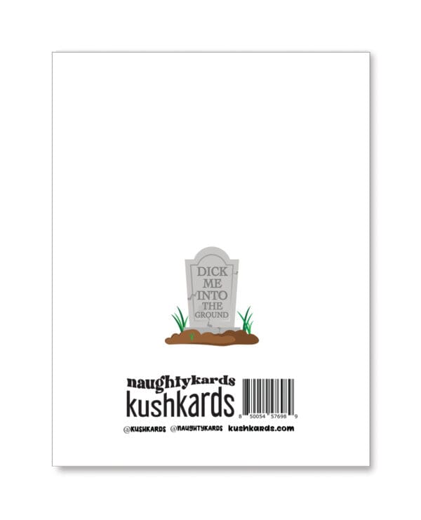 Halloween Dick In Ground Greeting Card w/Sticker - Image 3