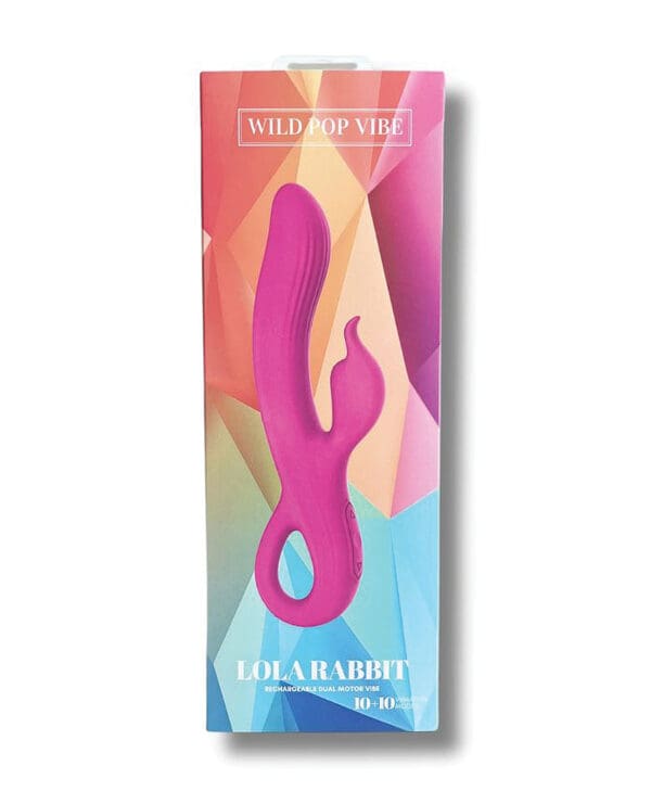 Wild Pop Vibe Lola Rabbit Dual Vibrator - Pink - Image 3