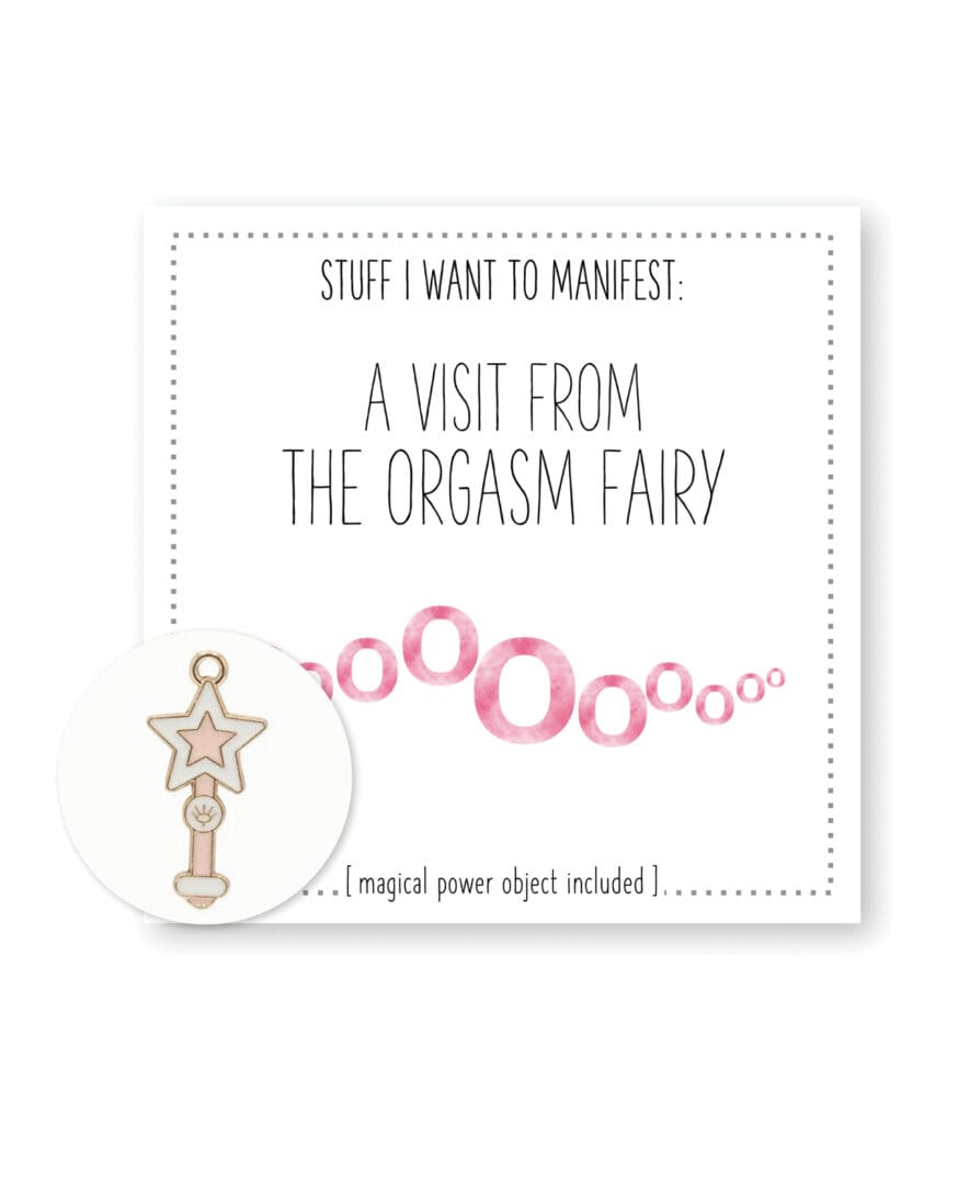 Warm Human A Visit From The Orgasm Fairy Mini Card & Charm