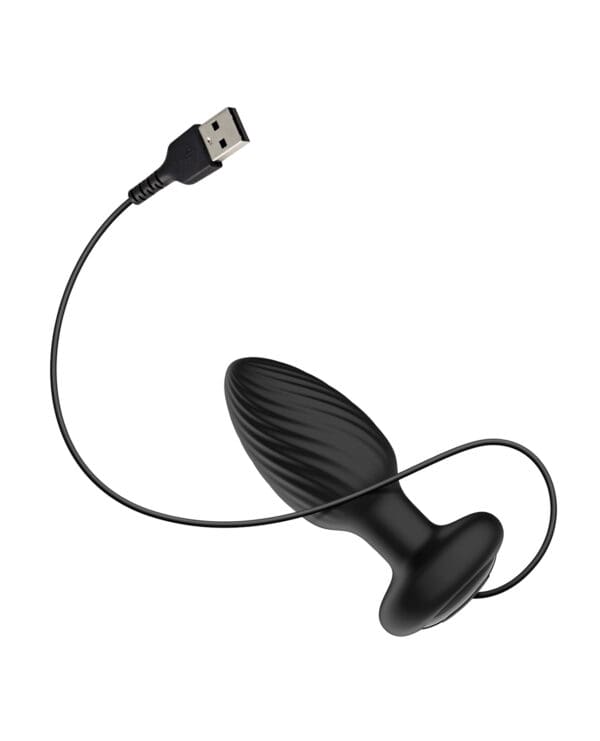 Nexus Tornado Rotating & Vibrating Medium Butt Plug w/Remote - Black - Image 5