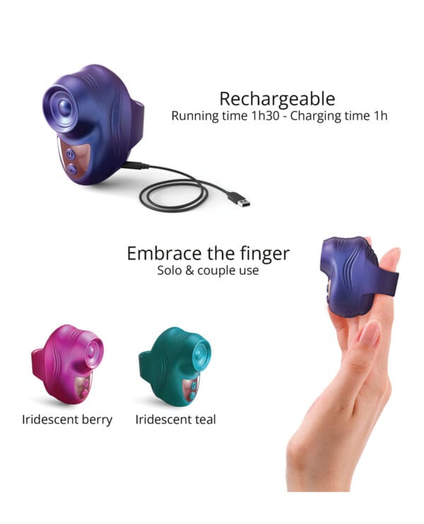 Love to Love Kisscool Tapping Finger Vibe - Midnight Indigo - Image 4