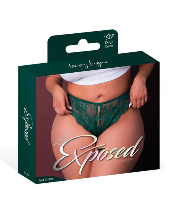 Evermore Split Crotch Panty - Emerald QN - Image 3