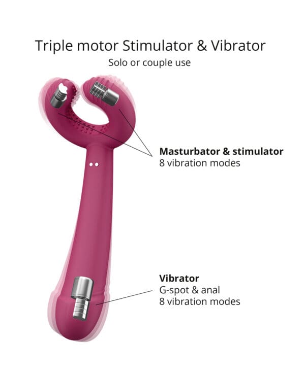 Love to Love Please Me Multi-Play Vibrator - Plum Star - Image 3