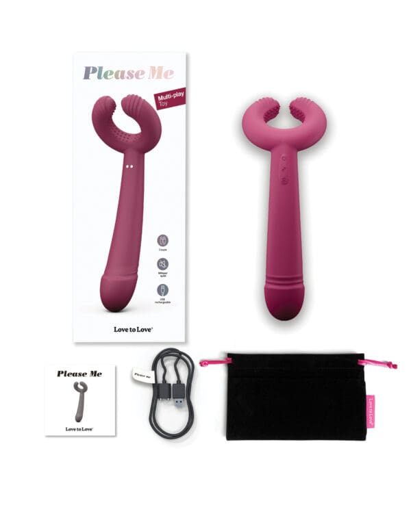 Love to Love Please Me Multi-Play Vibrator - Plum Star - Image 5