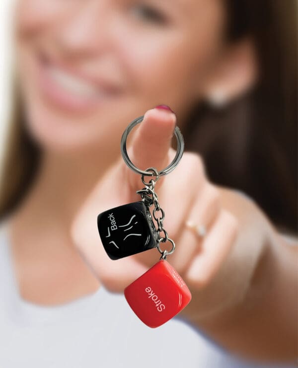 Super Fun Sex Dice Key Chain - Multi Color - Image 2